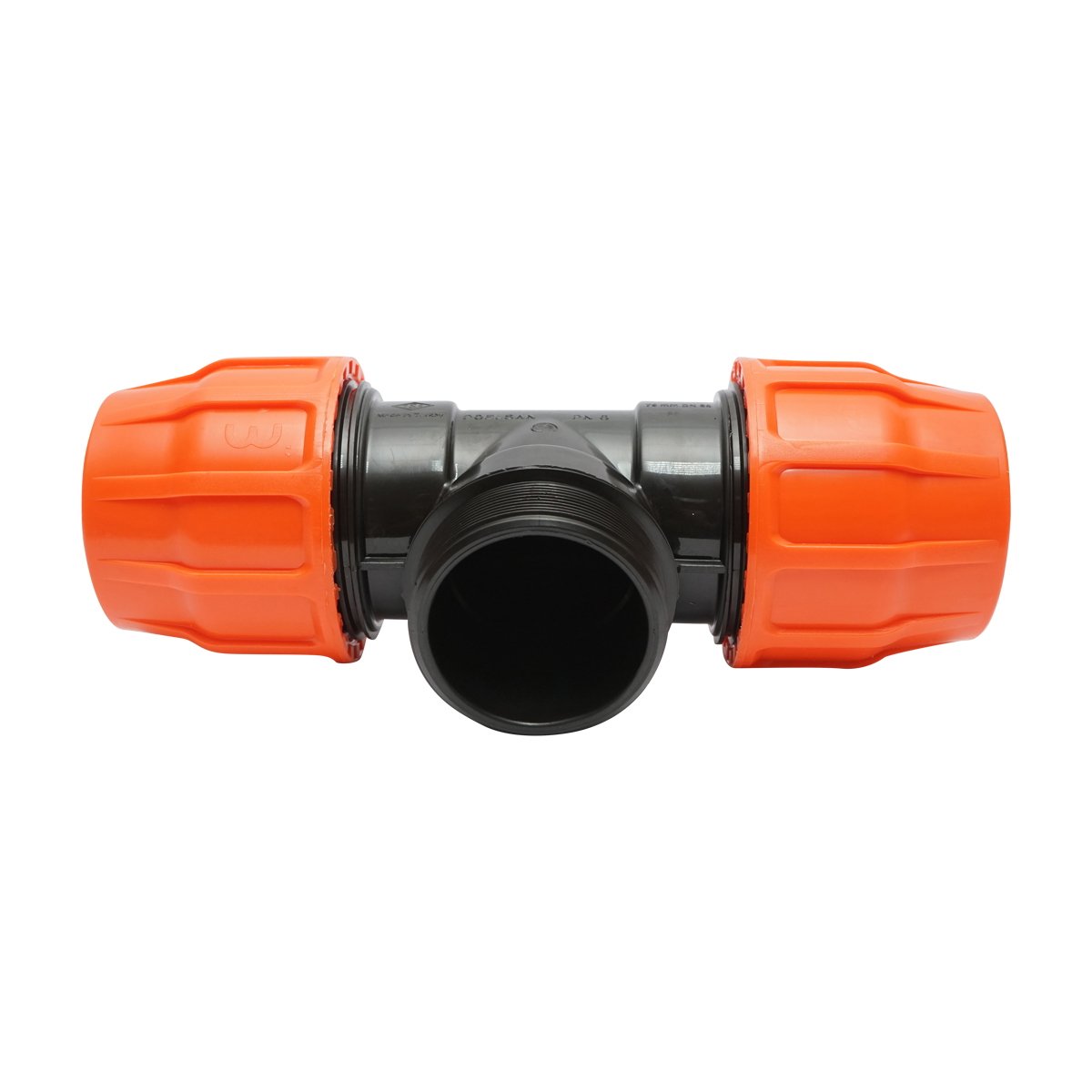 Teu egal compresiune Layflat cu filet exterior D3x3x3 toll PN6 pentru sisteme irigatii